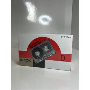 TDK D90 IEC I/Type I Normal PositionBlank Audio Cassette Tape Sealed (10 Qty)